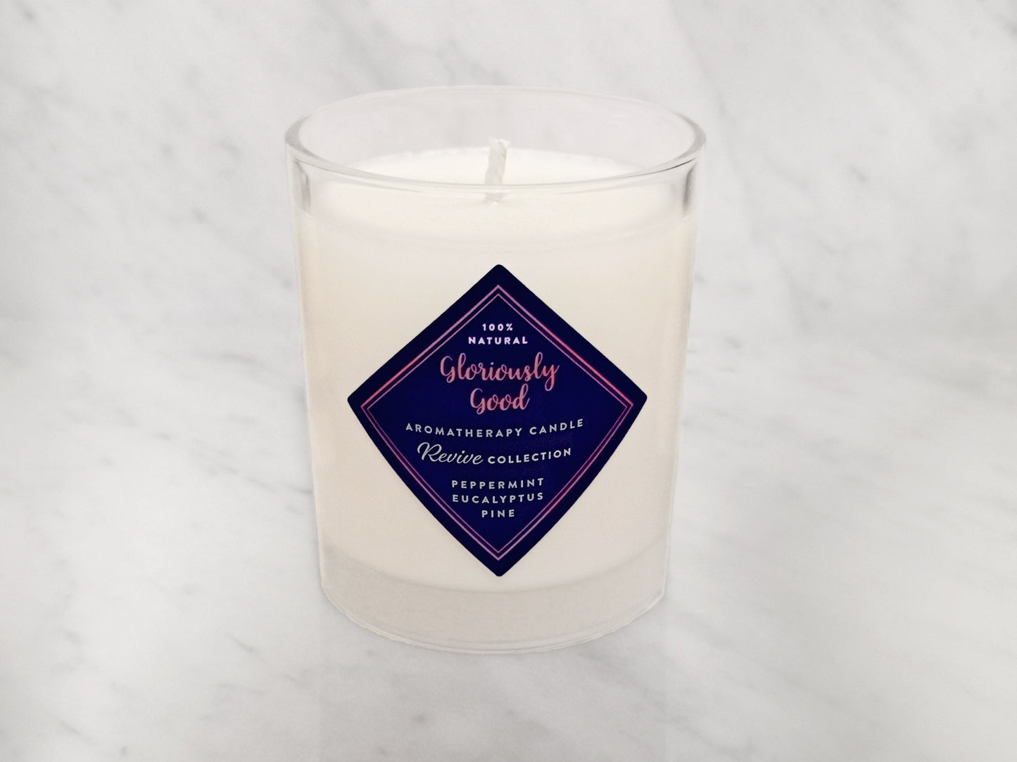 Peppermint, Eucalyptus & Pine Aromatherapy Candle with Organic Essential Oils