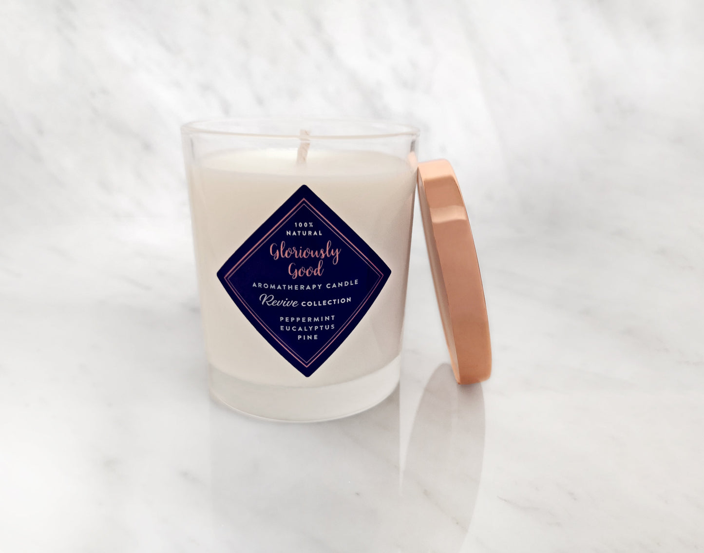 Peppermint, Eucalyptus & Pine Aromatherapy Candle with Organic Essential Oils