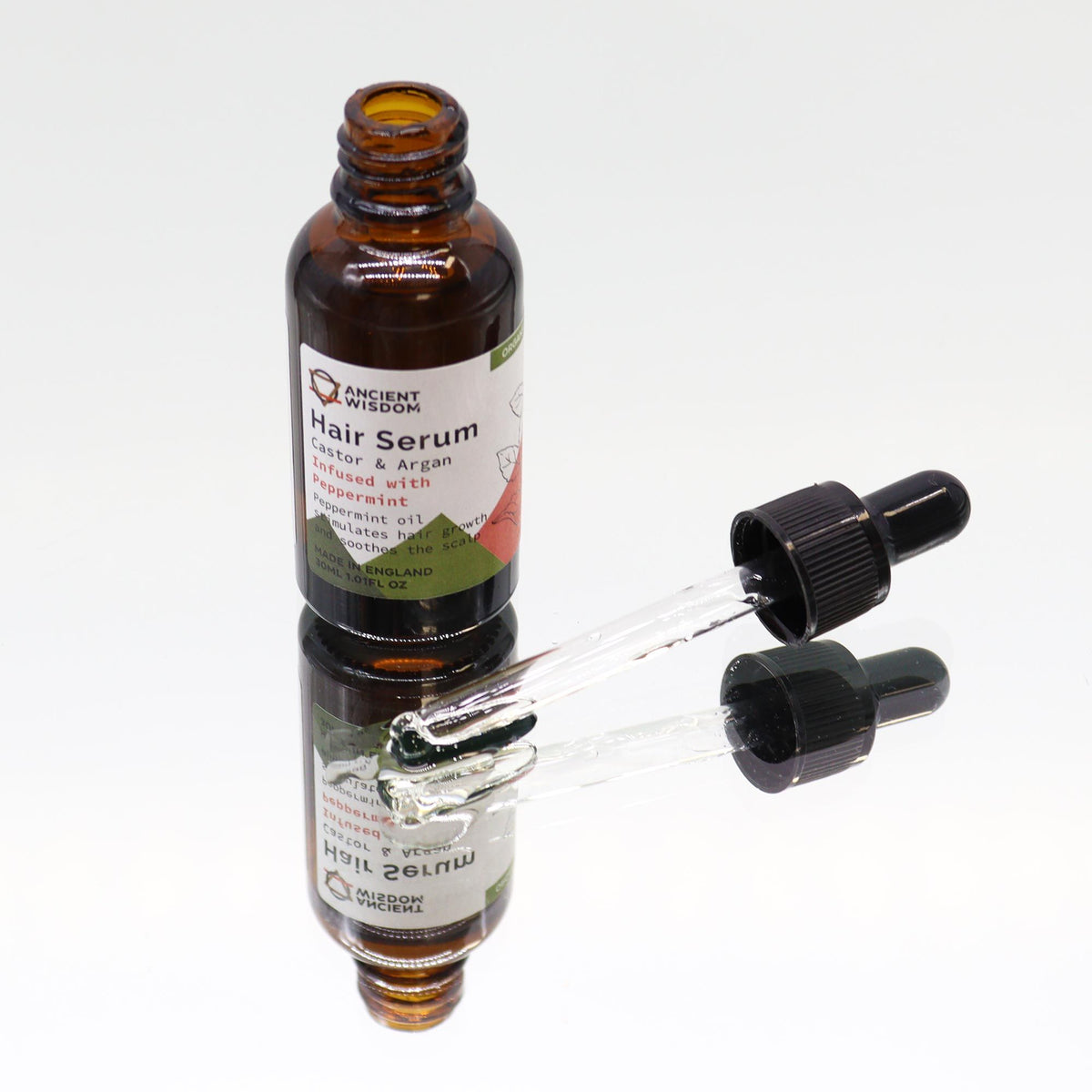 Økologisk hårserum med pebermynte – 30 ml