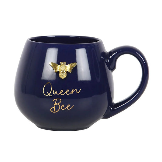 Queen Bee Navy Rounded Mug in Gift Box